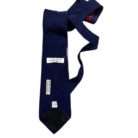 VICKY DAVIS “STOCK METER” 100% Silk Men’s NeckTie - Picture 2 of 5
